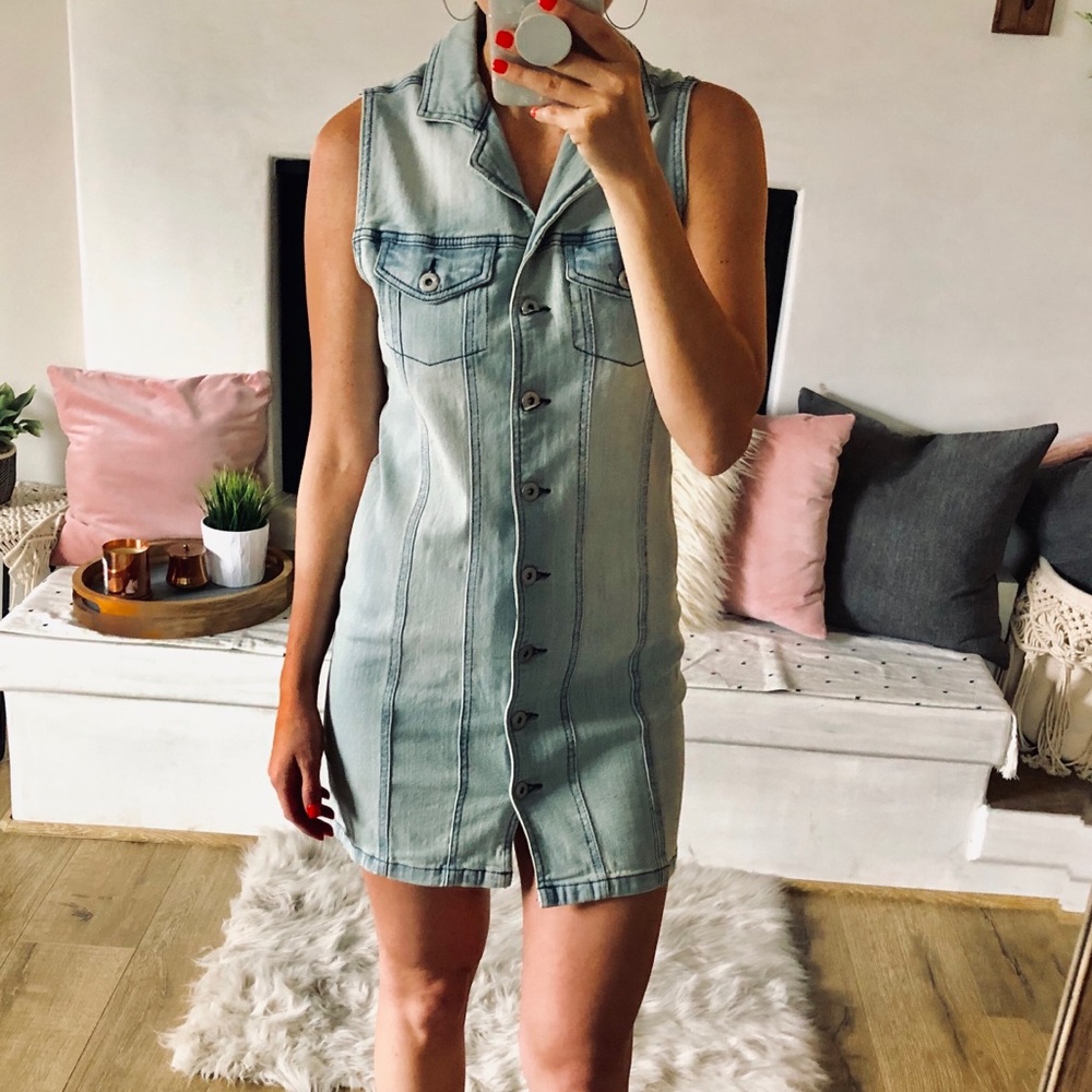Indigo Rein | Denim Jean Button Up Dress